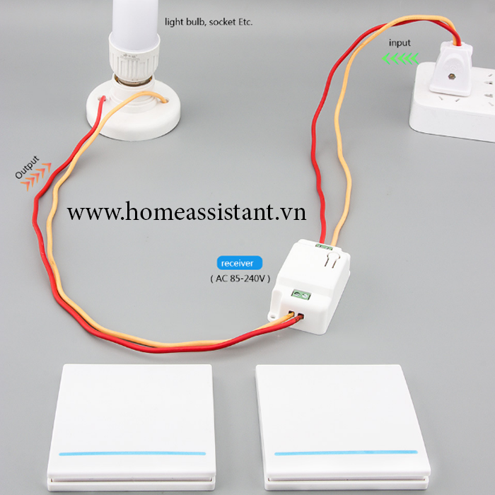 Nút Bấm Phát Sóng RF 433Mhz Điều Khiển Từ Xa Hình Vuông RFX01