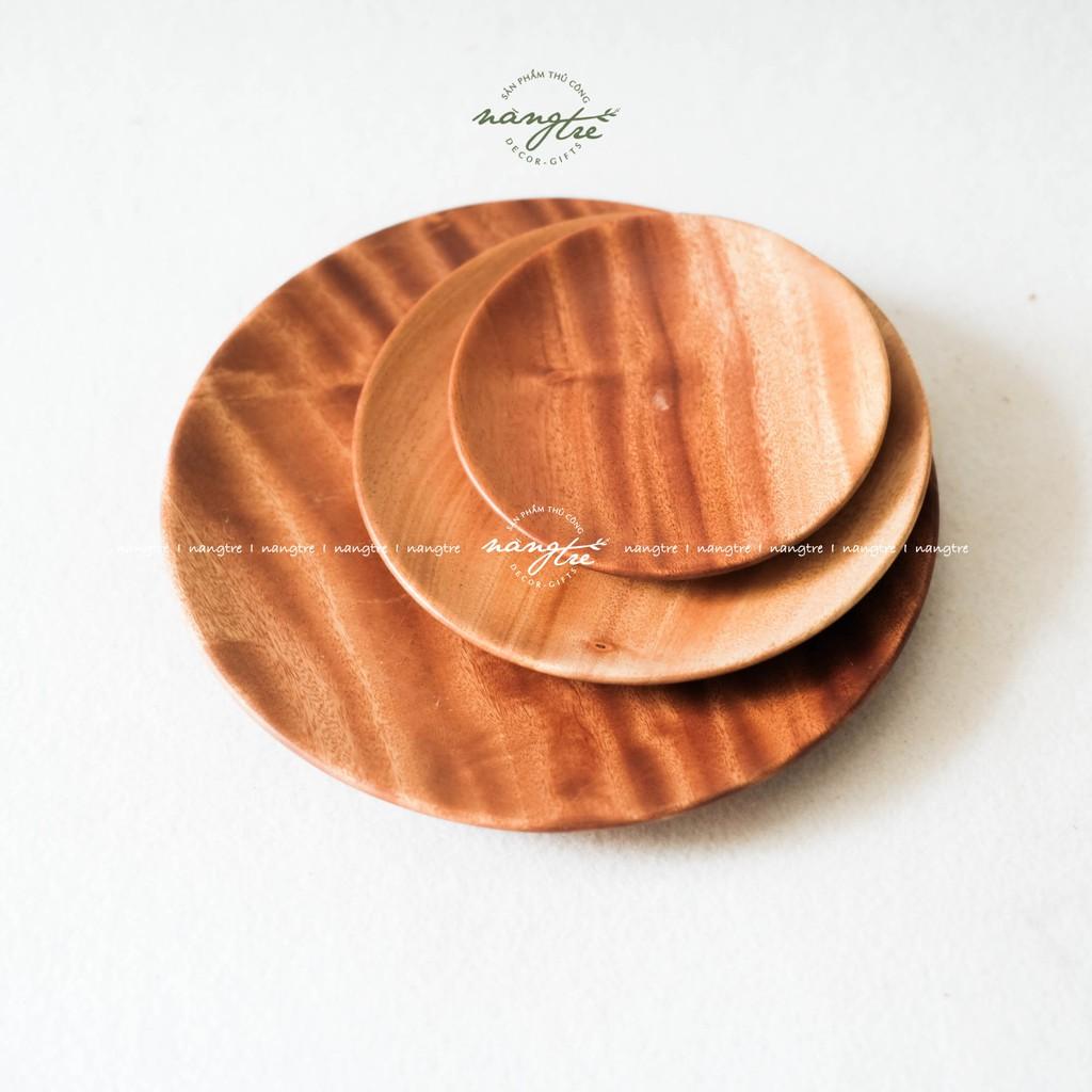 COMBO 3 DĨA GỖ TỰ NHIÊN ĐỰNG THỨC ĂN - TRANG TRÍ DECOR