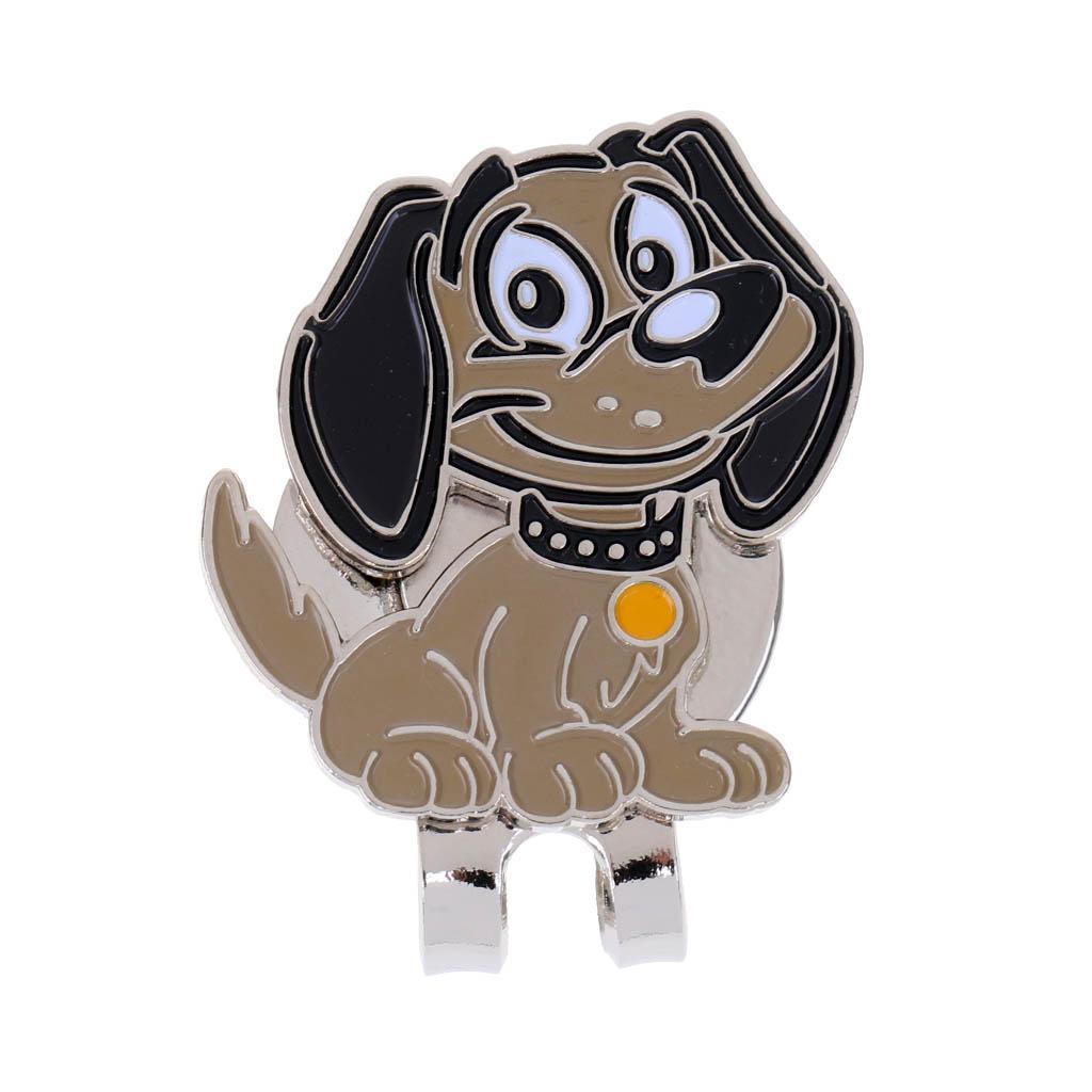 2xPortable Alloy Golf Ball Marker with Magnetic Golf Hat Clip Dog