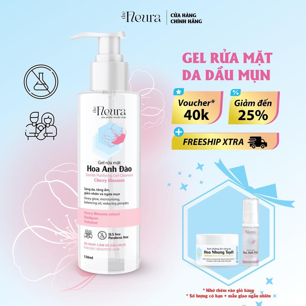 Gel Rửa Mặt Tạo Bọt Dịu Nhẹ Cho Da Dầu Mụn Nhạy Cảm, không chứa xà phòng, gúp sáng da, sản phẩm chính hãng the Fleura