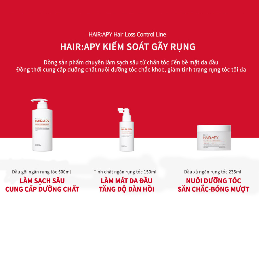 Dầu gội ngăn rụng tóc Leaders HAIR:APY Hair Loss Control Tonic