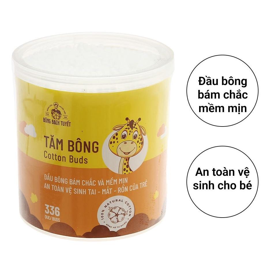 Tăm bông đầu nhỏ dành cho bé ( nắp xoay)- hiệu Bông Bạch Tuyết