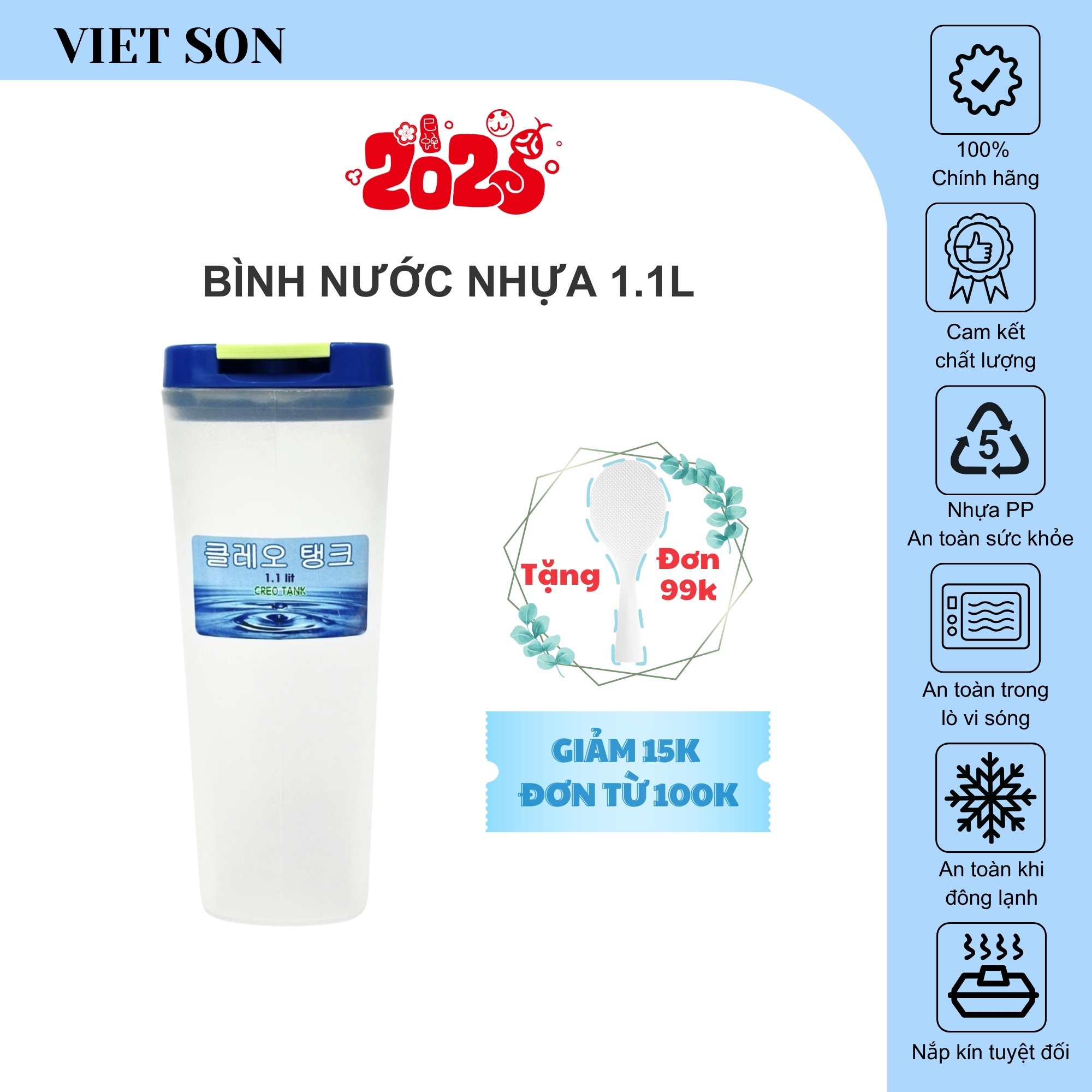 Bình Nước Nhựa VIETSON An Toàn Cho Sức Khỏe