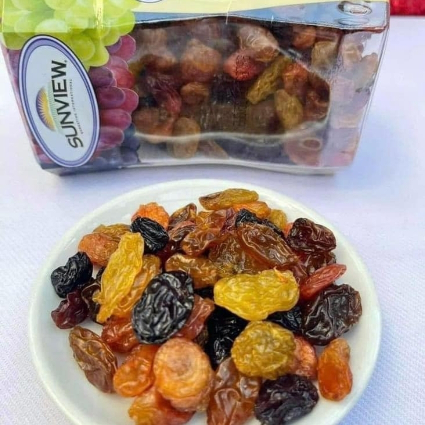 Nho khô Sunview Raisins Mỹ không hạt 3 màu Giàu Vitamin khoáng chất, Món ăn vặt tốt cho tim mạch - Massel Official