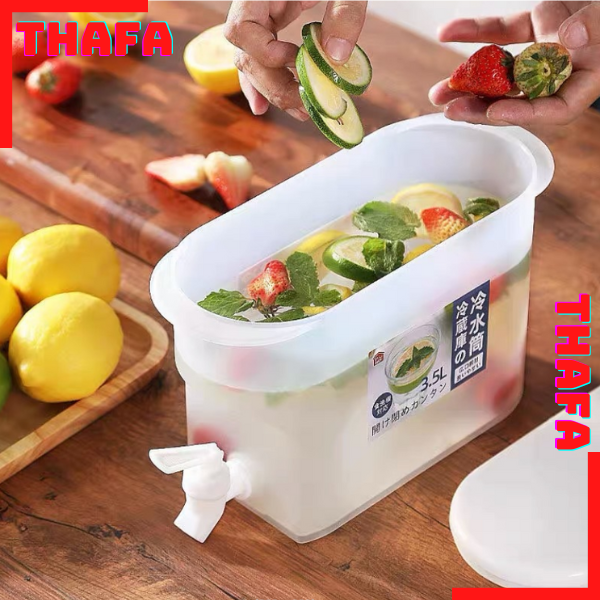Bình đựng nước trái cây có vòi để tủ lạnh 3,5L hàng chính hãng THAFA