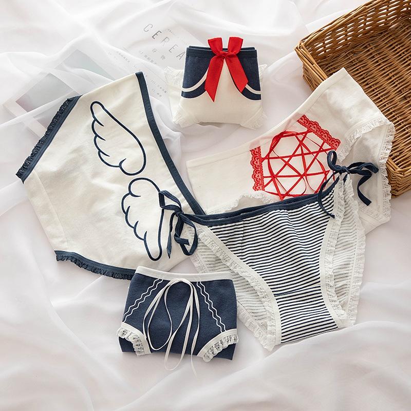 Quần Lót Nữ Cotton Thủy Thủ Mặt Trăng Ngang Eo Thời Trang Hàng Loại Đẹp.