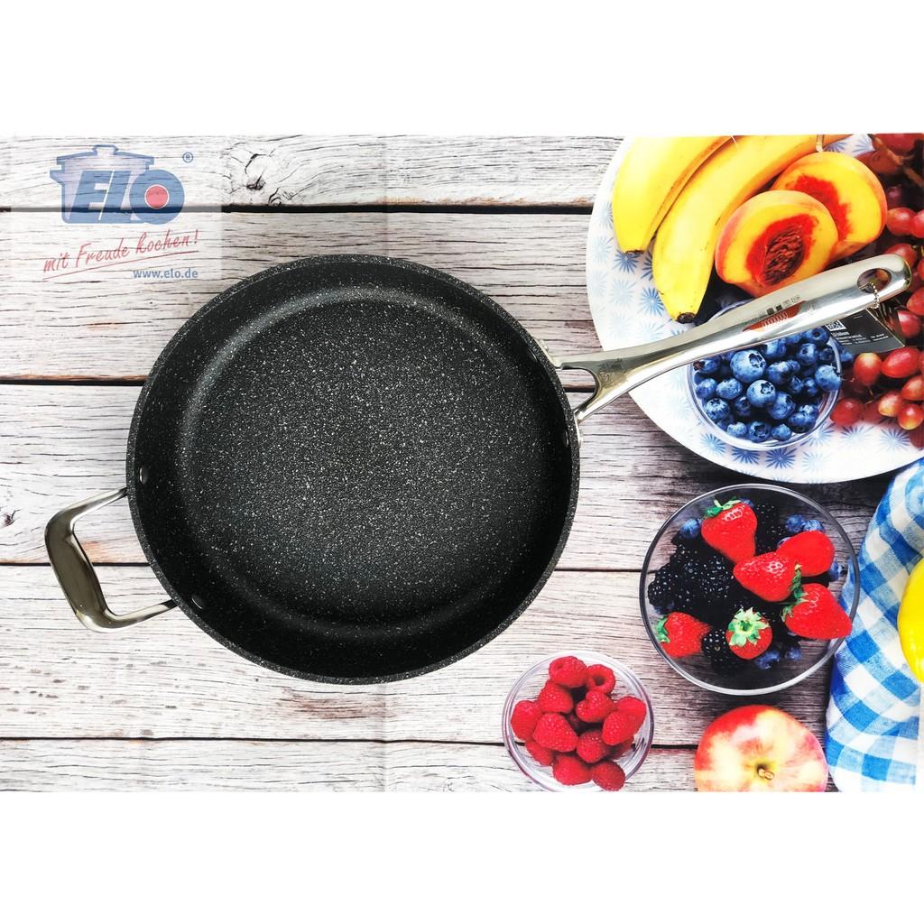 Chảo Chống Dính Bếp Từ Elo GRANIT PROFESSIONELL Size 28cm, Chảo Sâu Lòng Đáy Từ Vân Đá Dùng Bếp Từ, Bếp Điện