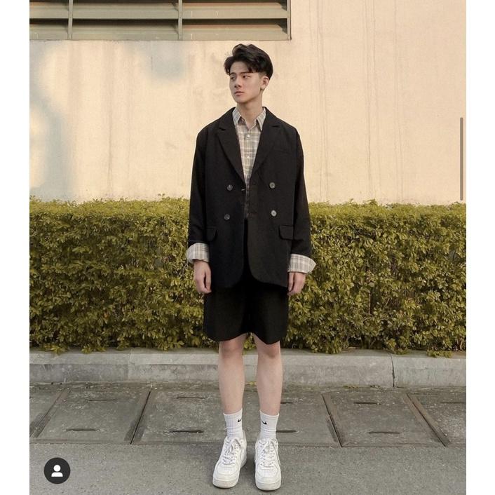 BLAZER KAKI ĐEN