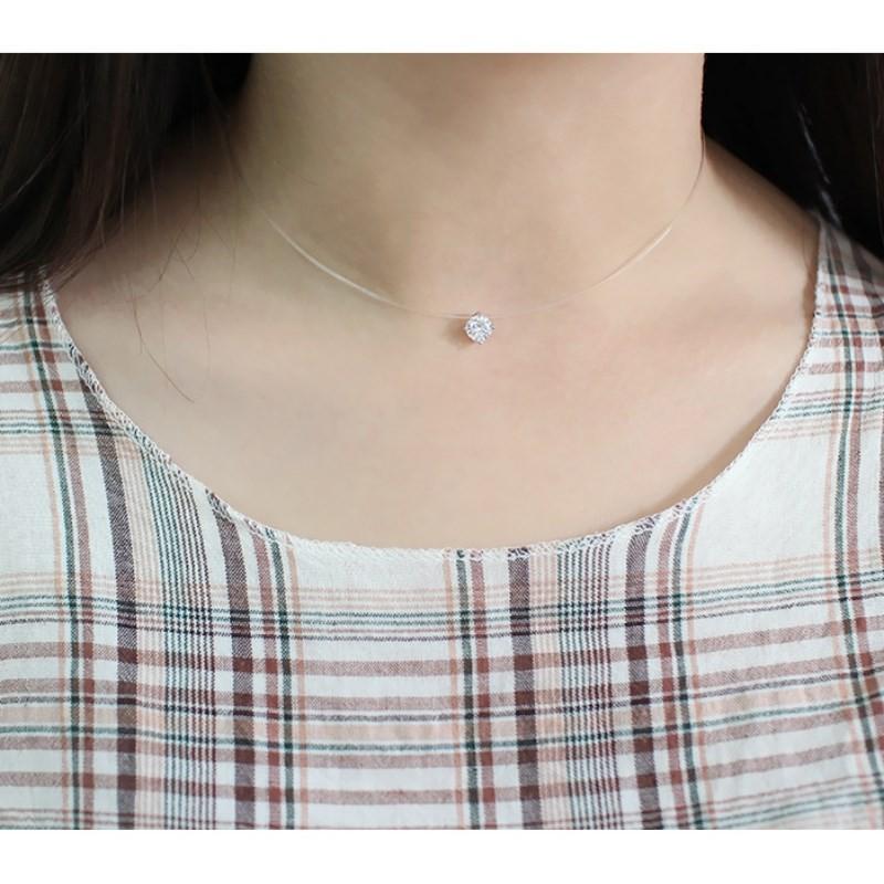 Dây chuyền nữ trong suốt đơn giản