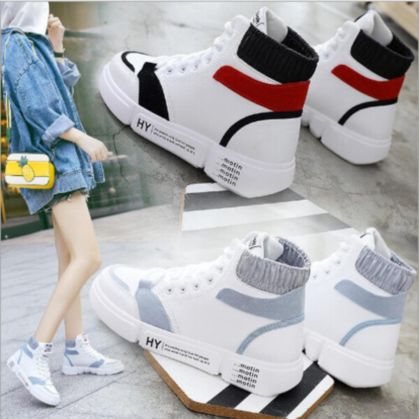 Giày nữ cao cổ Hàn Quốc, giày sneakers nữ. Loại cao cấp, cổ chun, chống hôi chân,giúp thon gọn bàn chân và tôn chiều cao