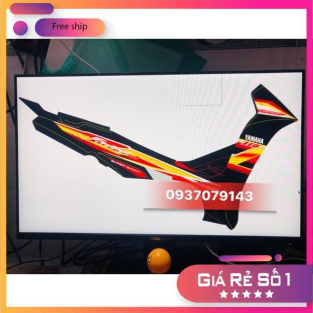 Tem rời sirius Z dán xe đen bảo hành màu sắc vĩnh viễn