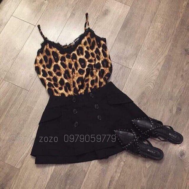Aó 2 dây lụa đẹp_Aó 2 dây lụa phối ren sexy quyến rũ_