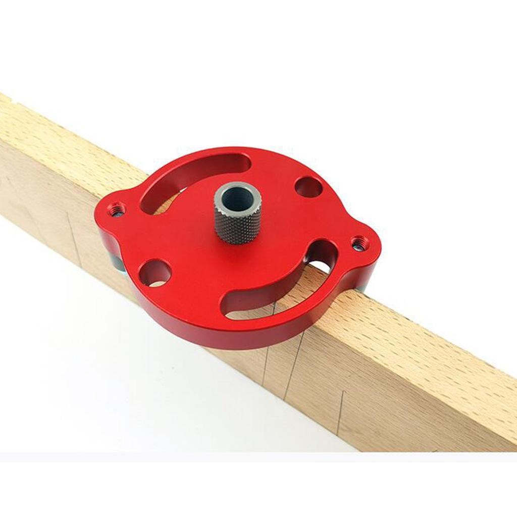 Aluminium Alloy Circular Woodworking Locator Puncher Drill Positioner Red