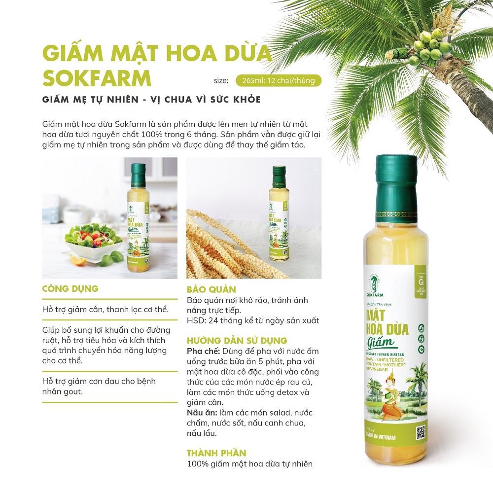 GIẤM Mật Hoa Dừa SOKFARM - 256 ml - MEKONG HOME