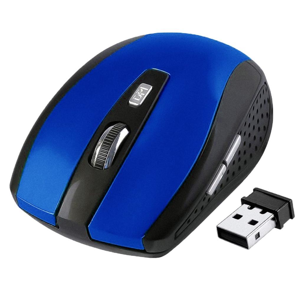 Mini Wireless Office Mice Optical Mouse for Gaming Laptops Red+Blue