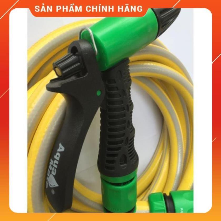 Vòi tưới cây rửa xe 6m-7m-8m tay bóp tùy chỉnh nhiều chế độ 319498622-1622-3 mầu cam