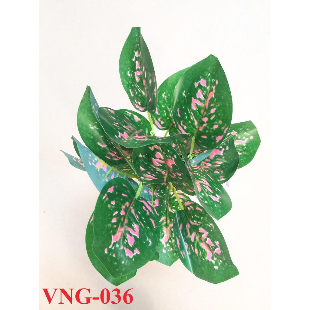 Cây giả - Cây môn đốm giả trang trí tường cây, nhà cửa, cao 30cm, 5 nhánh lá - VNG-0036