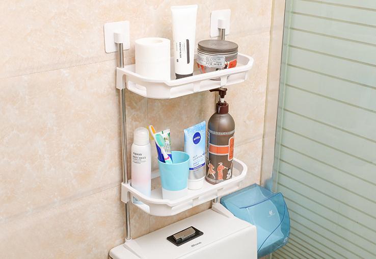 Kệ Nhà Tắm - Kệ Nhựa 2 Tầng Đựng Đồ Nhà Vệ Sinh, Nhà Tắm Giao Màu Ngẫu Nhiên