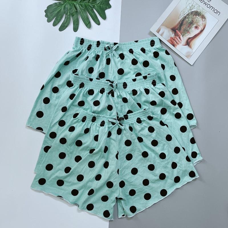 Quần đùi mặc nhà, quần váy ống rộng thun cotton chất mát siêu co giãn bigsize 80kg