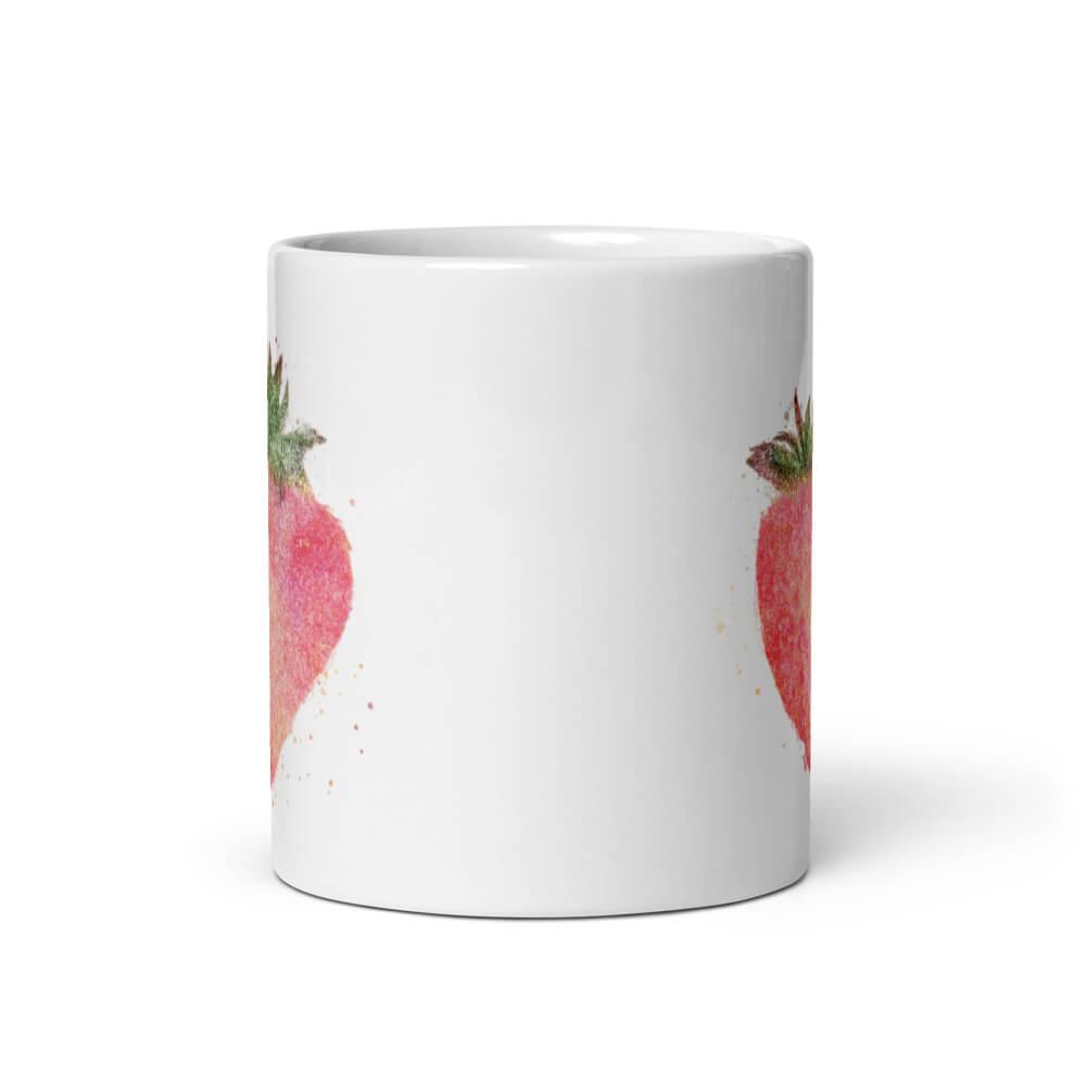 Cốc sứ hình dâu tây lấp lánh