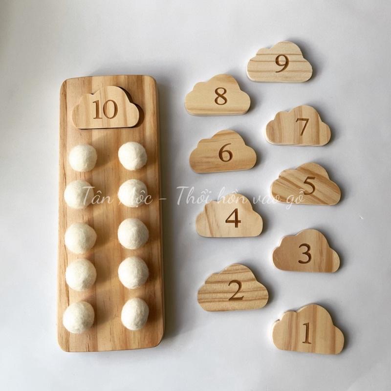Bộ học số đám mây Montessori / công cụ học toán