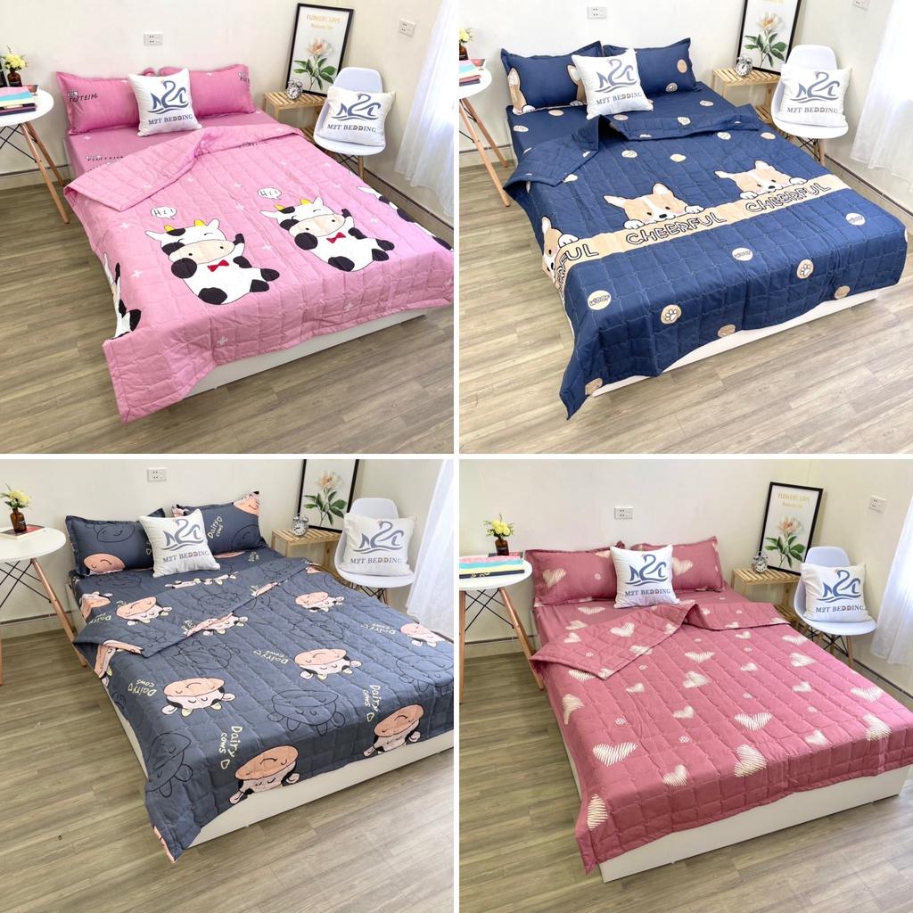 Chăn hè chần bông Cotton Poly M2T Bedding, mền cotton họa tiết đáng yêu kích thước 1m8x2m
