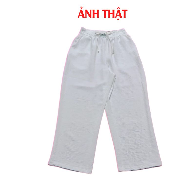 Quần Dài Nữ Suông Thanh Lịch Trẻ Trung ,Có Túi Cạp Chun ,Dài 88cm Chất Đũi Đẹp, Mịn Thoáng Mát QA0098