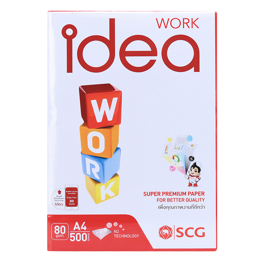 Thùng 5 Ream Giấy In Photo A4 Idea DL 80gsm