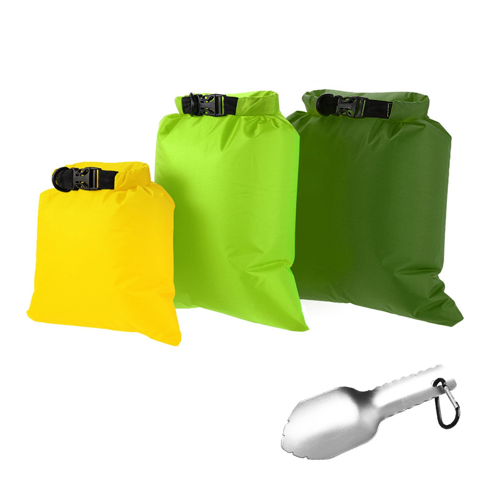 Gói 3 Túi chống nước 3L + 5L + 8L Túi đựng đồ khô siêu nhẹ để cắm trại Đi bộ đường dài