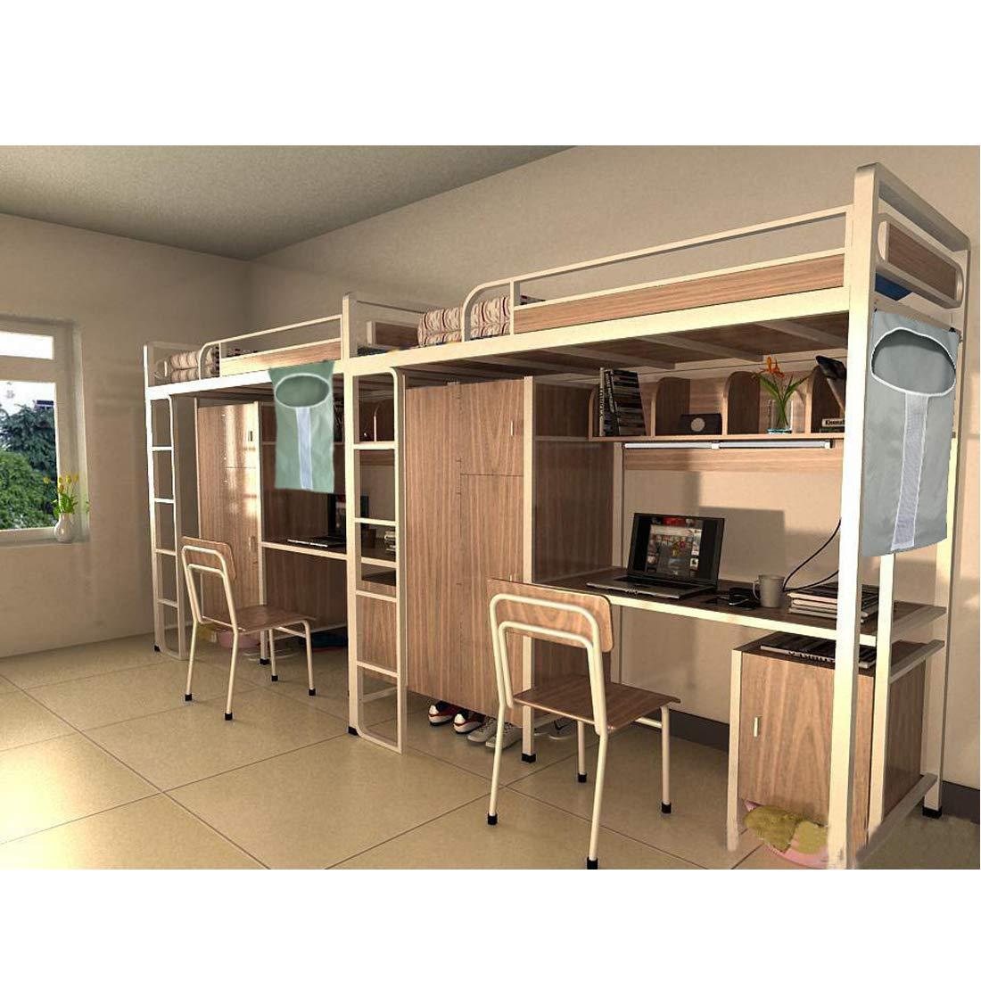 Giỏ giặt đồ bẩn để treo ở cửa - Bóng tường tiết kiệm không gian với móc thép không gỉ - cho người giữ phòng ngủ, phòng tắm, ký túc xá - màu xám