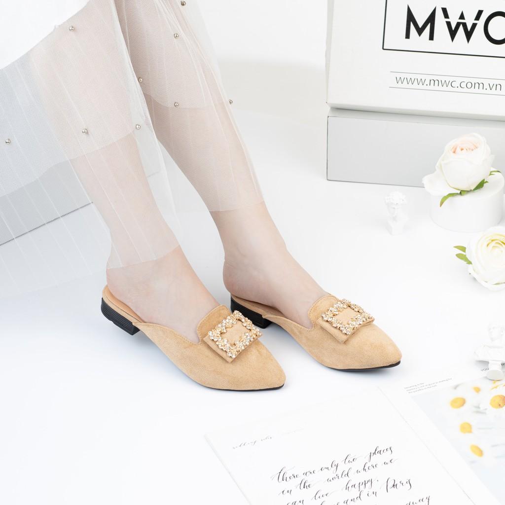 Sục nữ gắn khóa vuông đính hạt MWC NUDE- 3234