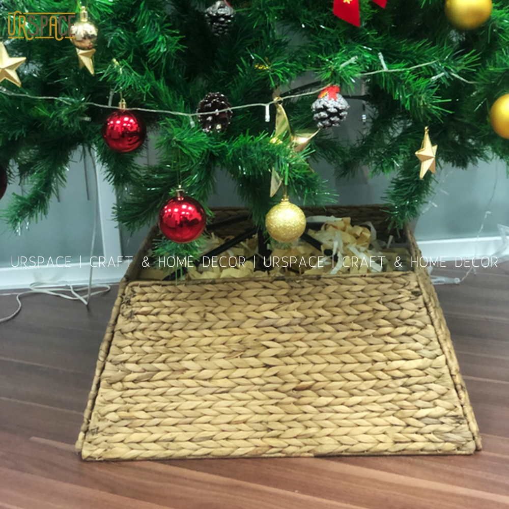 Đế trang trí gốc cây thông Noel Phụ kiện Hàng rào bằng lục bình/ HYACINTH TREE SKIRT