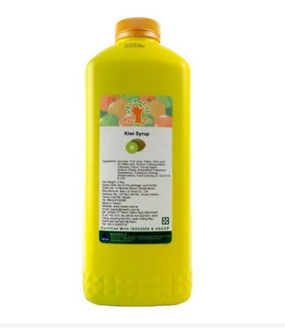 Siro Kiwi Maulin (Mau Lin Kiwi Syrup) Chai 2.5 Kg - Nguyên liêu pha chế trà sữa hương thơm hảo hạng