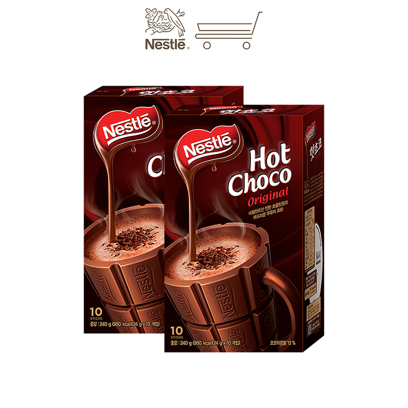 Combo 2 hộp bột ca cao Nestlé Hot Choco (10x24g)