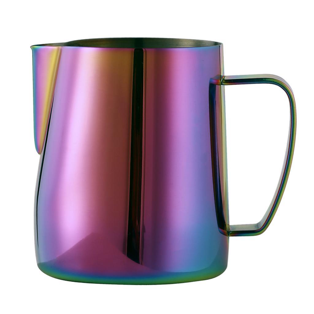 2pcs/set Stainless Steel Milk Frothing Jug Frother Coffee Latte Pitcher Mug