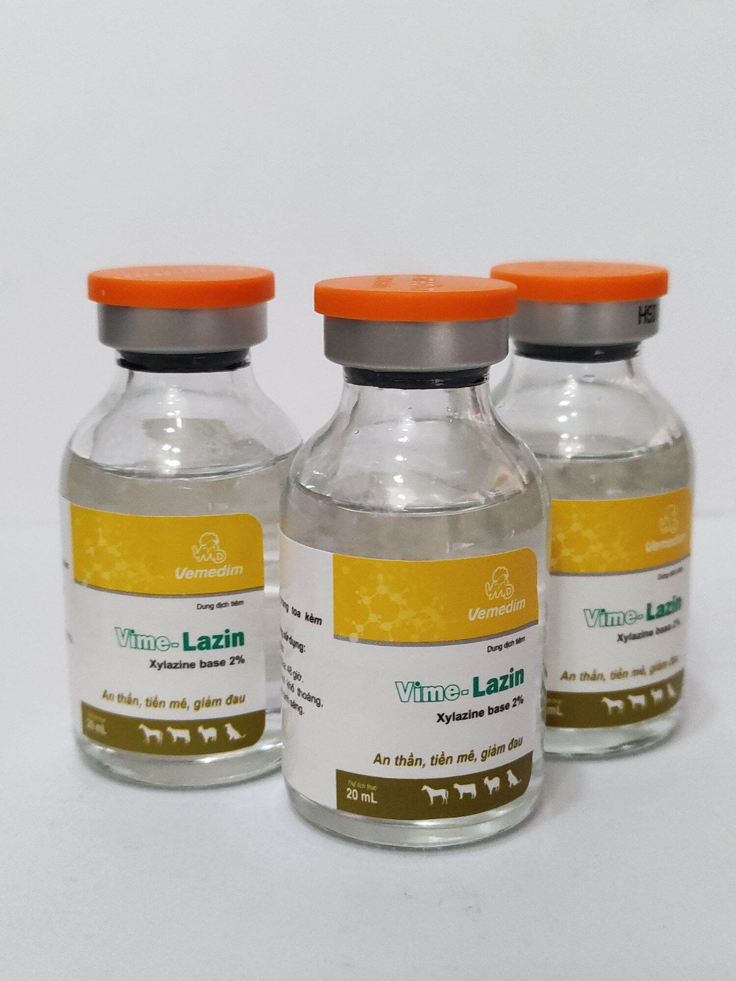 VIME LAZIN 20ML Dung dịch tiêm an thần, tiền mê, giảm đau ở trâu, bò, chó, mèo