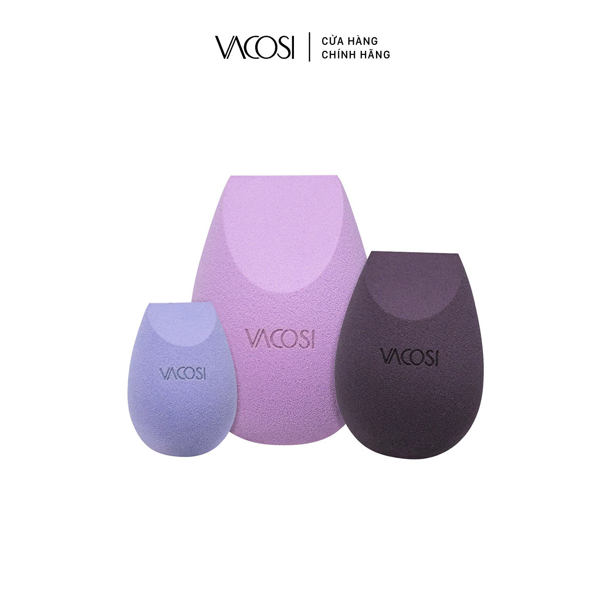 Set bông phấn VACOSI VERSATILE MAKEUP BLENDER SET - BP43
