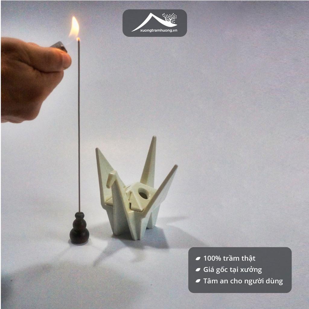 Bộ Trầm Thiền Nhang Trầm Hương Không Tăm Đế Đốt Xưởng Trầm Hương Thơm Dịu /Vừa /Đậm Yoga Thư Giãn