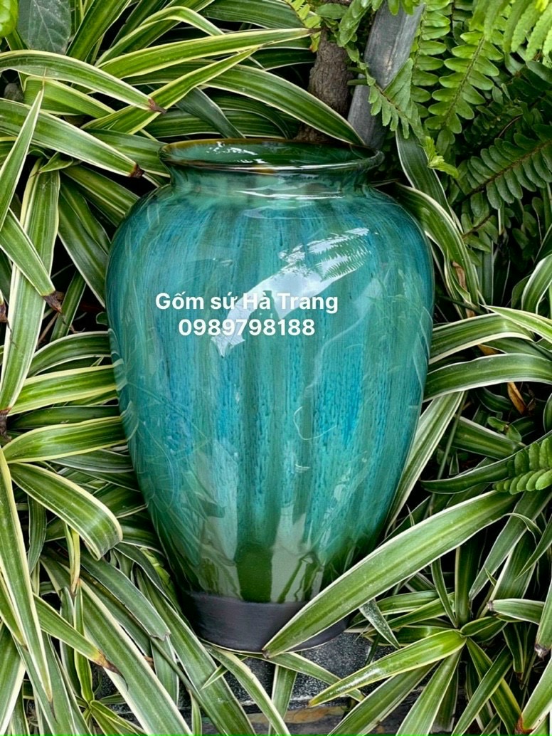 Lọ hoa gốm sứ Bát Tràng cao cấp cao 30cm men hoả biến ngân hà