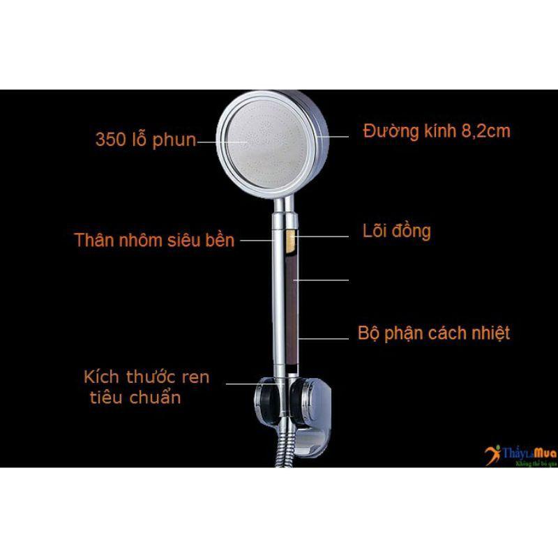 Bộ vòi sen tăng áp - bát sen tăng áp, SIÊU TĂNG ÁP 400%