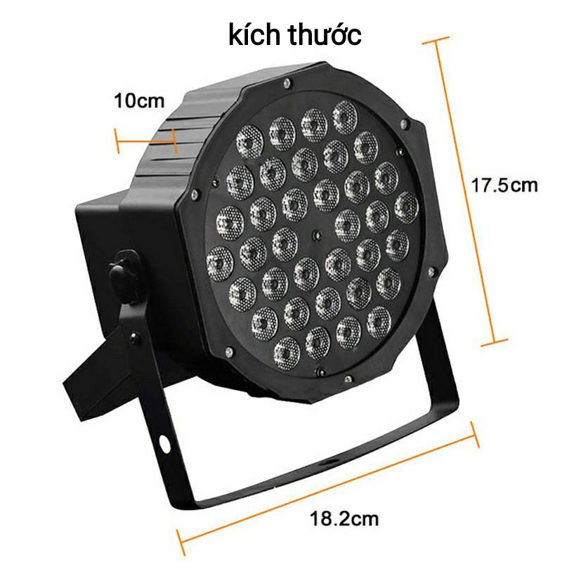 Đèn Led sân khấu Flat Par Light 36 cảm ứng âm thanh 2 loại có khiển và không khiển – 7 chế độ hiệu ứng 3 màu