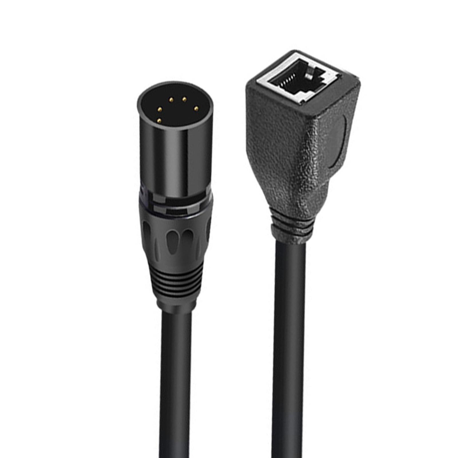 5 Pin XLR to audio Extension Cable Network Connector Cable Wire 30cm