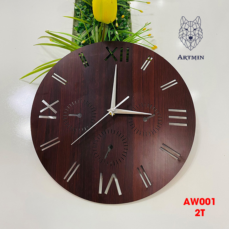 AW001 - Đồng Hồ Gỗ Treo Tường – Décor Trang Trí