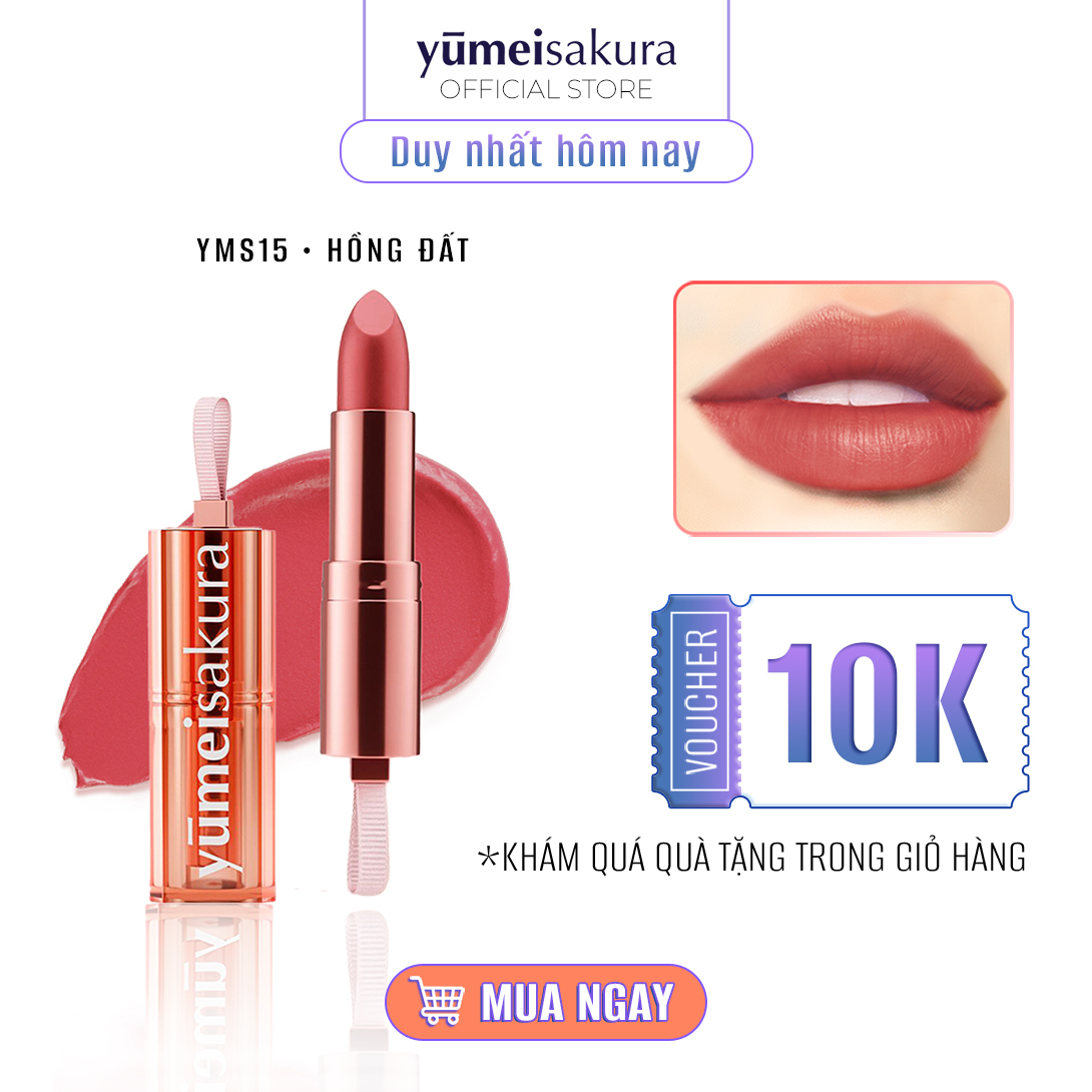 Son Thỏi Lì Mịn Chotto Matte Yumeisakura Hồng Đất Love Me Tonys Pink Lipstick YMS15 3.5g