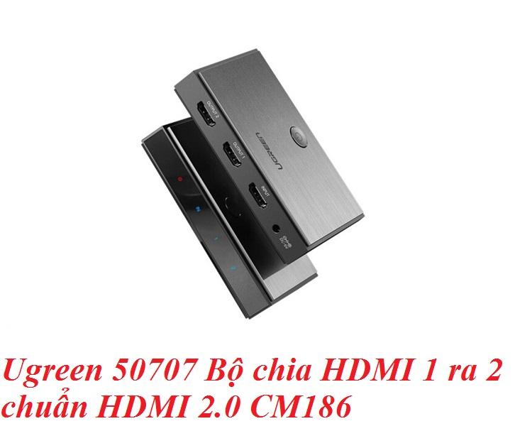 Ugreen UG50707CM186TK Bộ chia HDMI 1 ra 2 chuẩn HDMI 2.0 - HÀNG CHÍNH HÃNG