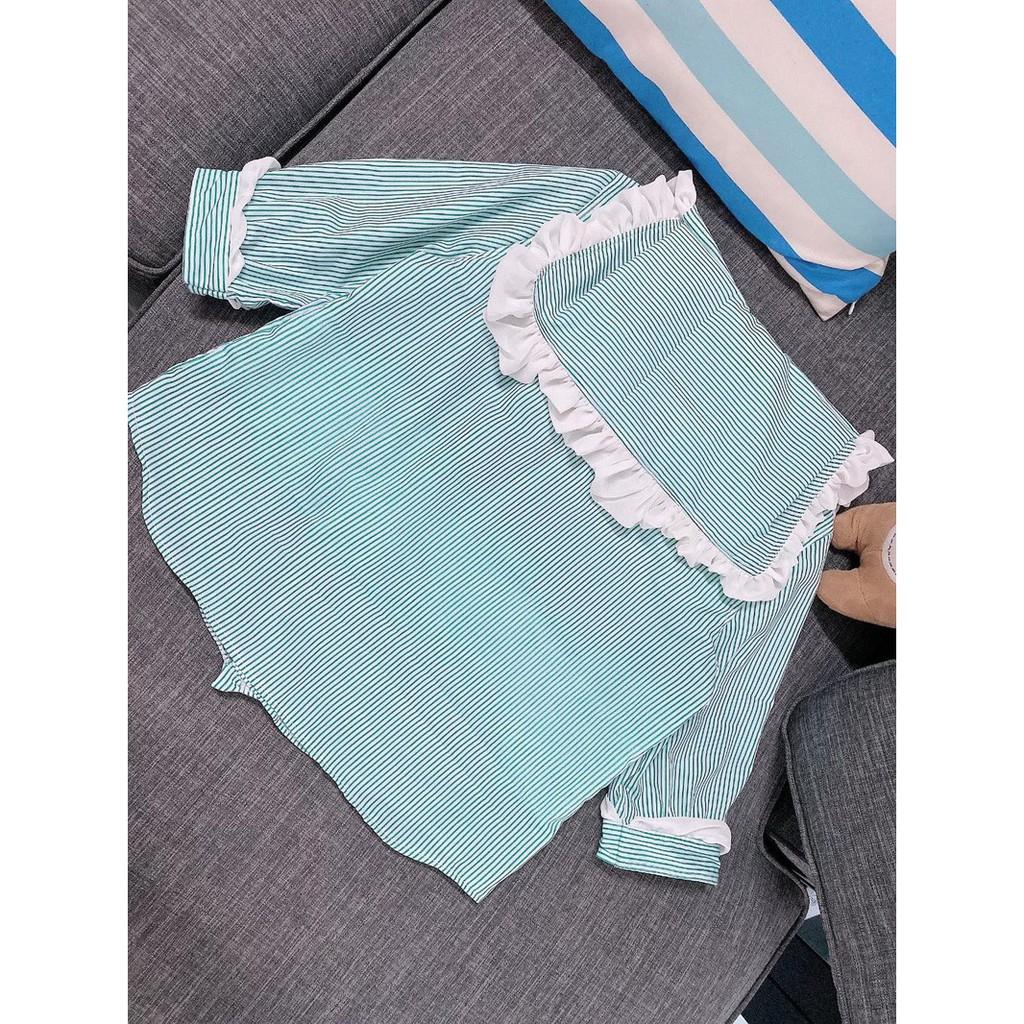 ÁO SOMI SỌC CỔ THỦY THỦ BÈO SALE