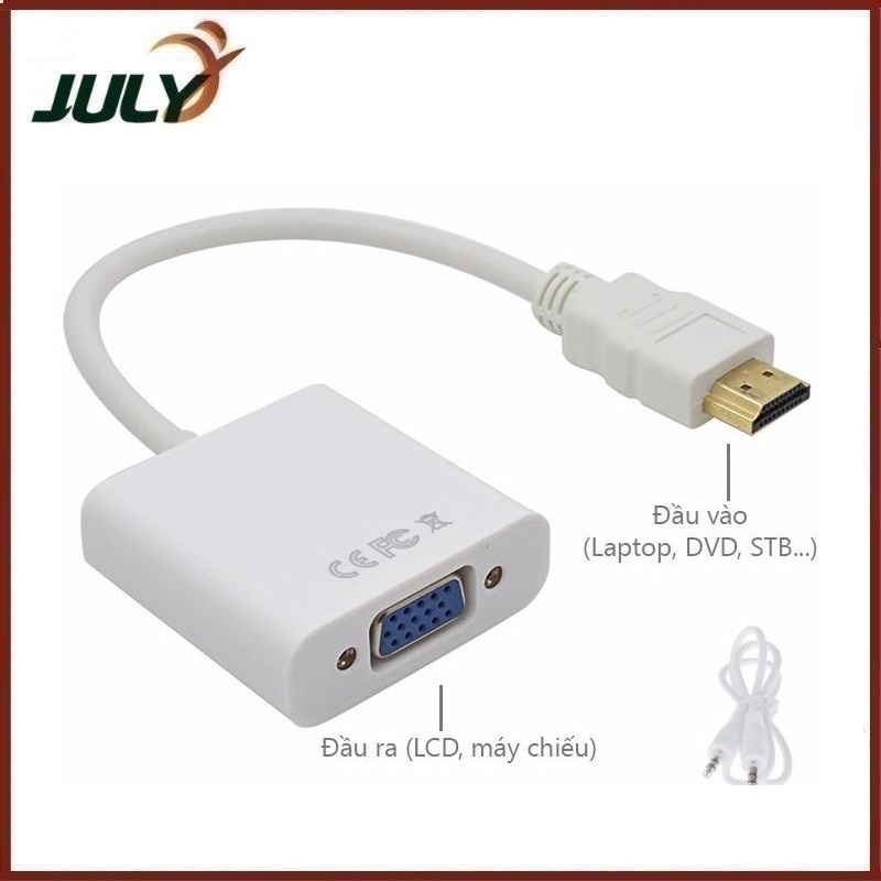 - Cáp Chuyển HDMI sang VGA có audio - JL - MÀU NGẪU NHIÊN