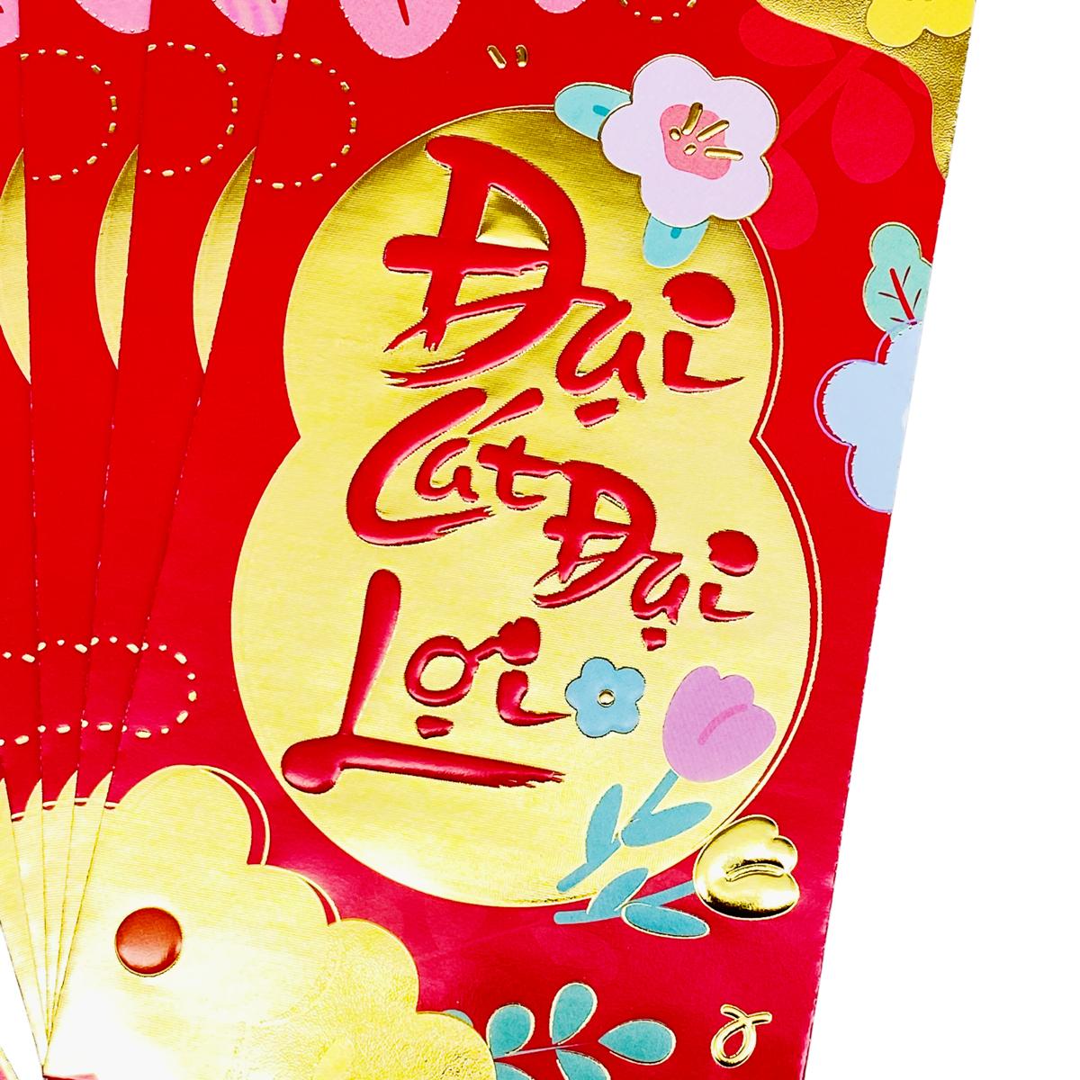 Bộ 6 Bao Lì Xì Tết Bính Ngọ 2026 - H5-8-1 - Đại Cát Đại Lợi