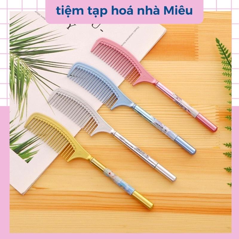 Bút mực nước hình cây lược 2in1, phụ kiện quà tặng độc đáo