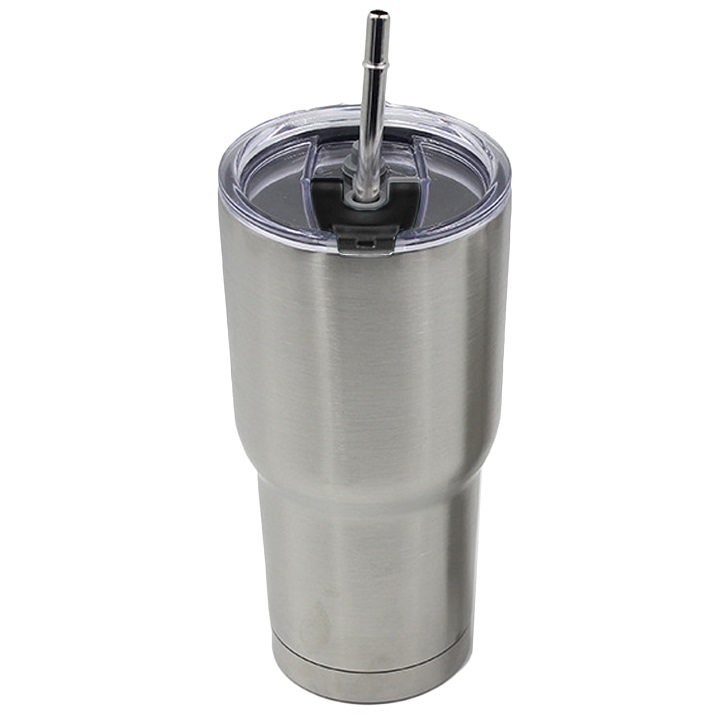 Combo Ly Giữ Nhiệt Tặng Kèm Ống Hút Inox + Túi Giữ Nhiệt + Nắp Chống Tràn + Cây Cọ Rửa